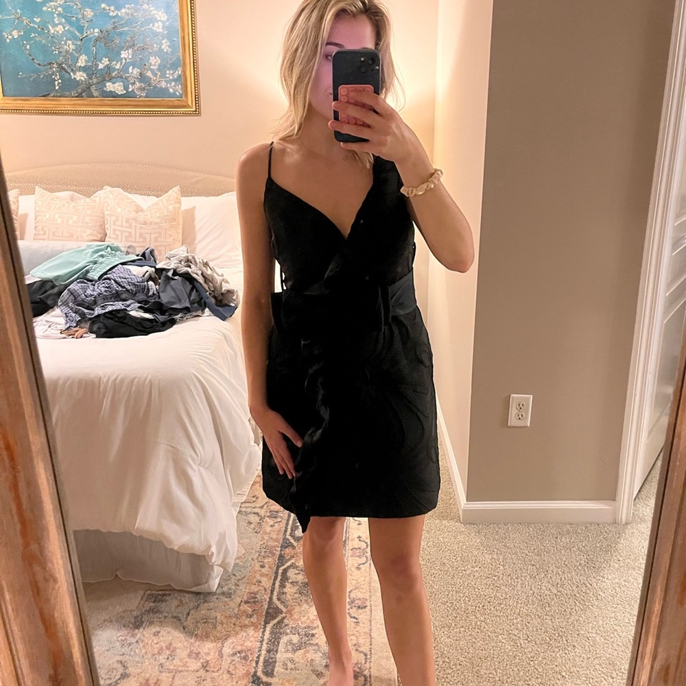 Milly Black Mini Dress with bow